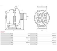 Alternator with freewheel belt pulley A0528PR AS-PL for MINI MINI Roadster MINI