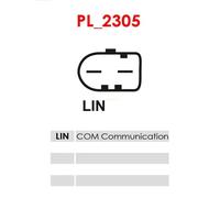 Alternator with freewheel belt pulley A1055S AS-PL for HYUNDAI KIA