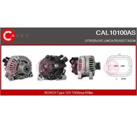 Alternator with freewheel belt pulley CAL10100AS CASCO for FIAT CITROËN MAZDA