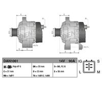 DENSO DAN1061 Alternator