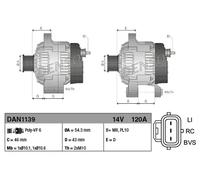 New Alternator for FORD:C-MAX,FUSION,FOCUS II,FOCUS II Saloon,FOCUS II Turnier