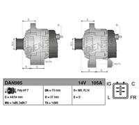 Alternator fits HONDA FR-V BE5 2.2D 2005 on N22A1 Denso 31100RBDE01 31100RSRE01