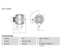 BOSCH 0 986 038 950 Alternator