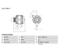 BOSCH 0 986 040 340 Alternator