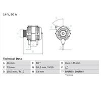 BOSCH 0 986 040 380 Alternator