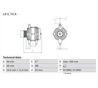 BOSCH 0 986 041 260 Alternator