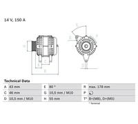 BOSCH 0 986 041 930 Alternator