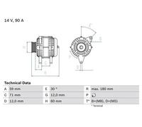 BOSCH 0 986 042 000 Alternator