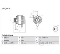 Bosch Reman Alternator 4611 - 0986046110