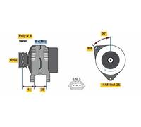 Bosch Alternator 0 986 049 490 Multi-Belt Pulley for Toyota Celica/Corolla