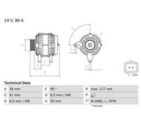 BOSCH 0 986 083 190 Alternator