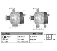 Alternator DAN1020 Denso 270600Q060 2706040040 2706040041 Top Quality Guaranteed