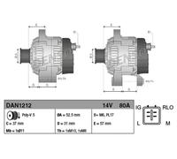 Denso DAN1212 Alternator