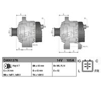 DENSO DAN1376 Alternator