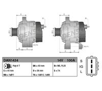 DENSO DAN1434 Alternator