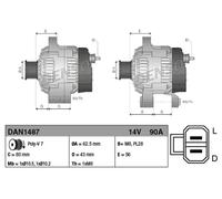 Denso Alternator DAN1487 – OE 8-98290323-0