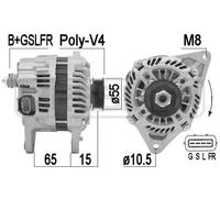 ERA Benelux Alternator 209444A with V-ribbed Belt Pulley for Mitsubishi/Smart