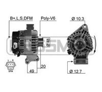 Alternator with V-ribbed belt pulley 210357A ERA for FORD FOCUS I FOCUS I Saloon