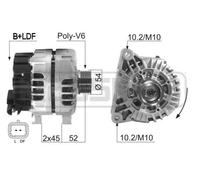 Alternator for CITROËN PEUGEOT:C8,207,307,407,607 57056N 57058F 57058H 5705KW
