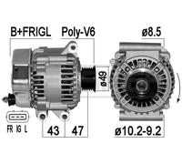 Alternator with V-ribbed belt pulley 210895A ERA for MINI MINI MINI Convertible