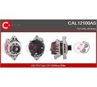 Alternator with V-ribbed belt pulley CAL12100AS CASCO for OPEL FIAT