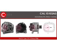 Alternator with V-ribbed belt pulley CAL15103AS CASCO for NISSAN DACIA RENAULT