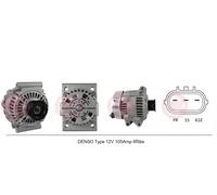 Alternator with V-ribbed belt pulley CAL40161AS CASCO for MINI MINI