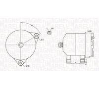 Alternator without belt pulley 063731913010 MAGNETI MARELLI for PEUGEOT CITROËN