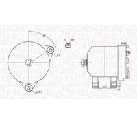 Alternator without belt pulley 063731915010 MAGNETI MARELLI for PEUGEOT CITROËN