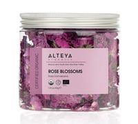 Alteya Organic Dry Rose Blossoms 40g - 100% USDA Certified Organic Rosa Damascena Bio Herbal Infusion - Hand Picked and Sold Directly by the Rose Grower - Tea, Baking, Decoration