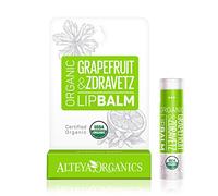 Alteya Organic Lip Balm Grapefruit & Zdravetz Oil 4.5 g -USDA Certified Organic Pure Natural Lip Care Based on a Carefully Selected Bouquet of Hydrating and Nourishing Botanical Oils and Butters