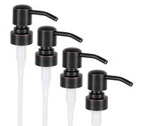 ALTGLAS 4 Pcs Soap Dispenser Pump Head 'Zagreb' - Spare Replacement for Standard Neck Size - 26-28 mm Thread From Stainless Steel (Black Copper Oil-rubbed)