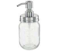 ALTGLAS Vintage Mason Jar Glass Soap Dispenser with Stainless Steel Pump