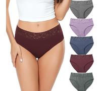 ALTHEANRAY Underwear Women Cotton Knickers for Womens Multipack Breathable Ladies Panties Full Briefs Lace Soft Hipster Bikini