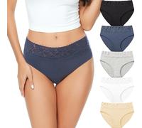 ALTHEANRAY Underwear Women Cotton Knickers for Womens Multipack Breathable Ladies Panties Full Briefs Lace Soft Hipster Bikini