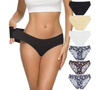 ALTHEANRAY Women’s Seamless Hipster Underwear No Show Panties Soft Stretch Bikini Underwears Multi-Pack(UK3081L-3 flowers)