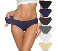 ALTHEANRAY Women’s Seamless Hipster Underwear No Show Panties Soft Stretch Bikini Underwears Multi-Pack(AWB3081L-color12)