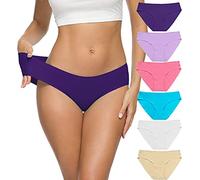 ALTHEANRAY Women’s Seamless Hipster Underwear No Show Panties Soft Stretch Bikini Underwears Multi-Pack(UK3081M-color10)