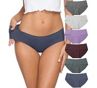 ALTHEANRAY Womens Underwear Cotton Underwear for Women Seamless Hipster Bikini Briefs Panties 6 Pack(UK-3028M-Solid)