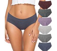 ALTHEANRAY Womens Underwear Cotton Underwear for Women Seamless Hipster Bikini Briefs Panties 6 Pack(UK-3028S-Line 4)