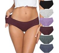 ALTHEANRAY Womens Underwear Cotton Underwear for Women Seamless Hipster Bikini Briefs Panties 6 Pack（UK-3028M-B/LP）