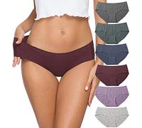ALTHEANRAY Womens Underwear Cotton Underwear for Women Seamless Hipster Bikini Briefs Panties 6 Pack(UK-3028M-Line 2)