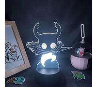 althiqahkey Hot Game Hollow Knights LED Night Light 3D illusion Nightlights Anime Lamp Troupe Master Grimm 3D Visual Light Home DecorationTouch Remote Lamp 16 Color Change Lighting