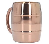 Althwuyu Stainless Steel Coffee Mug Double Wall Insulated Metal Cup Large Capacity with Handle Rose Gold 420ML for Home Office