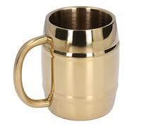 Althwuyu Stainless Steel Coffee Mug Gold 420ML Double Layer Insulated Metal Cup with Handle for Home Office