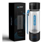 ALTHY Hydrogen Water Generator Bottle Cup SPE+PEM Dual Chamber, Upgrade 40 Electrolysis Times/Fully Charged for Travel