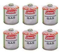 ALTIGASI First 6 Pieces - Coleman C300 Performance Fillet Gas Cartridge with 240 GR Gas (Mix BUTANO/PROPANO) for All Coleman Products with Screw Connection