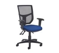 Altino mesh back asynchro operator chair with seat depth adjustment and adjustable arms - blue