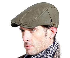 [ALTITAB] Men's Newsboy Cap Classic Beret Gatsby Cap Flat Cap Fitted Cabbie Hat Lvy Irish Hat Driving Cap Outdoor Hunting Cap Buckle Adjustable - Color 7, one color, Color 9_56-60 CM