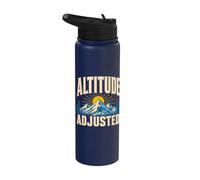 Altitude Adjusted Mountain Pine Trees Sunrise Hiking Stainless Steel Insulated Water Bottle